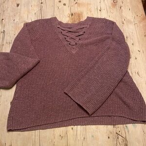 American Eagle purple pink sweater